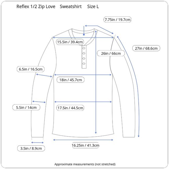 Reflex Gray Half Zip Sweatshirt Sweater L Cotton - Picture 5 of 5